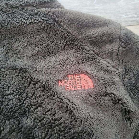 The North Face Osito Jacket size med dark green and neon pink super soft comfy - Picture 5 of 6